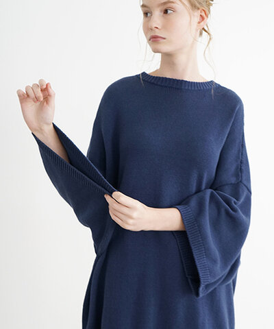 VU｜VU ヴウ knit pullover [BLUE] ニットプルオーバー  vu-s24-k01