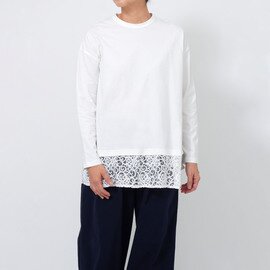 marble SUD|モールレース コンビL/S Tシャツ