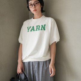 SOLAMONAT|ハロ加工裾紐リブプルオーバー【YARN】レディース トップス プルオーバー Tシャツ 半袖 ヴィンテージ加工 sma-lk-hlyarn
