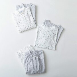 STAMP AND DIARY｜刺繍 ”ポプシクル” コットンローン ラウンドカラービッグシャツ