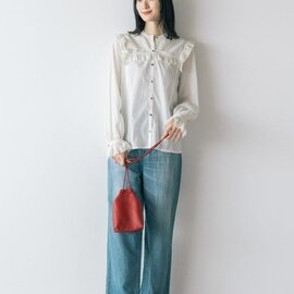 PONT DE CHALONS|【クラシカルなレースが美しい】PINTUCK LACE PRAIRIE BLOUSE