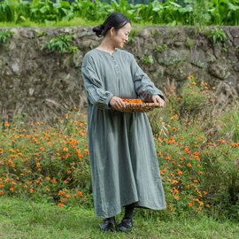 sisam|ダブルガーゼ バルーンスリーブ2wayワンピース【裏地付き】