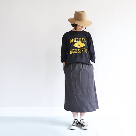 TRAVAIL MANUEL|コンパクトチノストレッチ・イージーラップスカート
