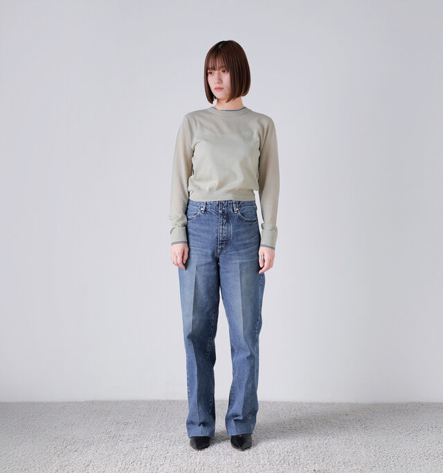 model ai:166cm / 47kg
color : vintage blue / size : 27