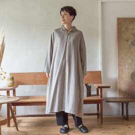 sisam|ゆったりシルエットの着こめるワンピース【千鳥格子柄】【リラックス】 / チドリワイドワンピース