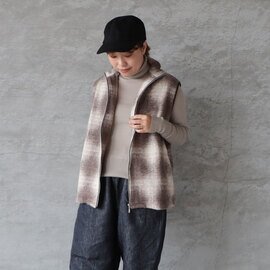 ichi|ウールシャギーチェックベスト