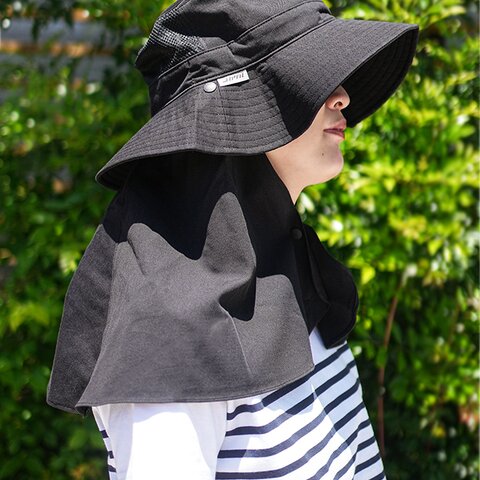 コカゲル|ロングケープアドベンチャー 2way ネックシェード付き ネックガード フェイスカバー 日除け つば広 首まで隠れる cc2s800