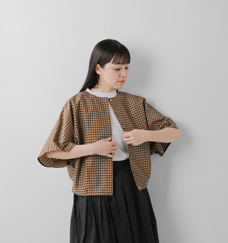 assiette|コットン フロントボタン タック ブラウス a24-30776-7-52-nk