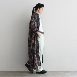 ichi Antiquités｜Linen Tartan Shirt Dress