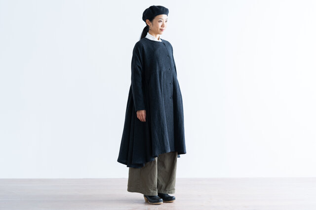mizuiro ind|ギャザーワイドコート