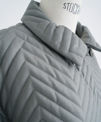 Mochi｜quilted jacket  [green grey]