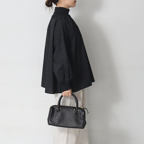 MARINE DAY|ミニマルで持ちやすい シュリンクレザー ハンドバッグ MULDAUR