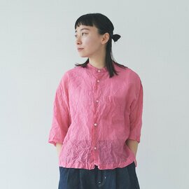 yuni｜コットンナイロン キャッチワッシャーショートシャツ　1701BL038241