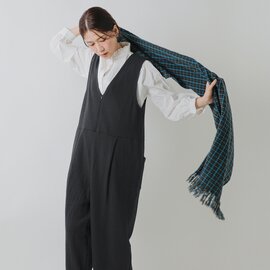 UNIVERSAL TISSU|圧縮ウールニット Vネック サロペットパンツ ut254ct012