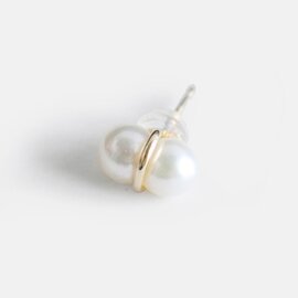 januka｜ツインパールピアス(片耳)“Twin pearl pierced earring 1” twp-01m-tr