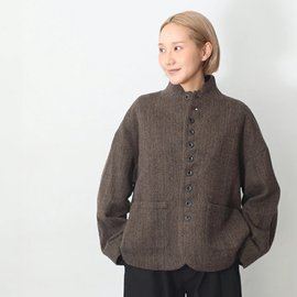 ichi Antiquités|ヴィンテージ感がオシャレな ウールヘリンボーン ジャケット