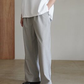 Commencement|ワイドタックパンツ Wide tac slacks スラックス フルレングス ストレッチ 無地 C-309 コメンスメント