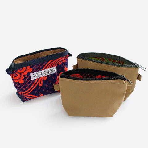 PUEBCO|RUBBERIZED HOOD FABRIC x JACQUARD POUCH/ポーチ