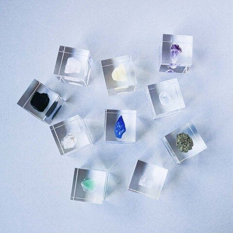 ウサギノネドコ｜Sola cube Mineral 紫水晶（4cm角）