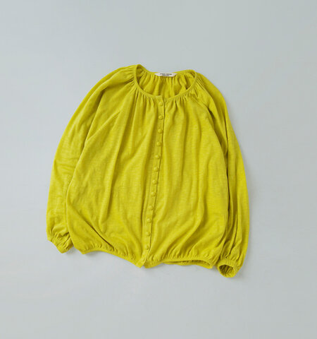 atelier naruse|コットン ヘンプ ギャザー カットソー カーディガン f07090