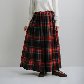 O'NEIL of DUBLIN|オニールオブダブリン aranciato別注 ウール ブレンド タック チェック ロングスカート s265-93wp