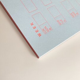 le typographe｜《キナリノモール店限定》活版印刷のノートパッド WEEKLY【ネコポス対応】バレンタイン