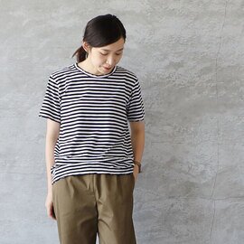 Veritecoeur|ST-067BD 強撚天竺クルーネックTee / BLKBD
