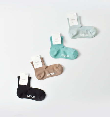 rasox|接触冷感 メッシュ編み ファインクール ミッド ソックス 靴下 ca221lc01-fn