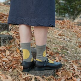 yahae|Organic Cotton Rubber Free Asymmetry Dot Socks【靴下 ソックス】