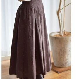 PONT DE CHALONS|<大人が照れずに着られる>ローズプリント フレア スカート