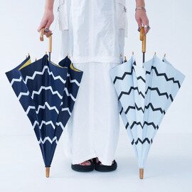 392plusm|UV Parasol "zigzag" 55cm 晴雨兼用 長傘