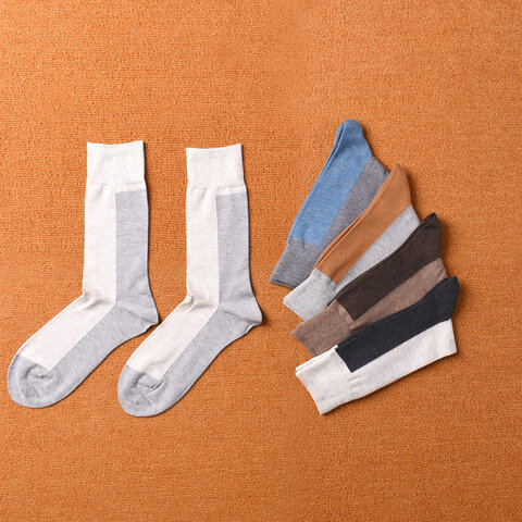 RoToTo|バーティカルソックス VERTICAL SOCKS バイカラー ミドル丈 靴下 R1316 ロトト