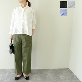 mizuiro ind|レーススタンドカラーワイドシャツ(1-239005)