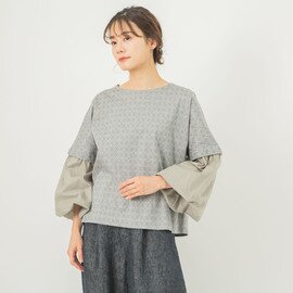 TUTIE.|コットンジャカード袖切替プルオーバー 長袖