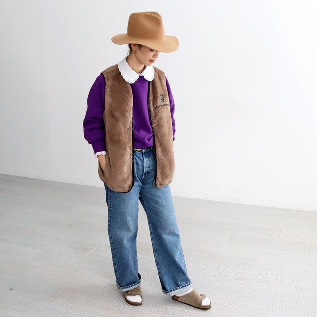 ■パープル(身長166cm、着用サイズF)