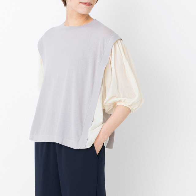 モデル168cm 着用カラー:ライトグレー×オフシロ