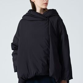 mizuiro ind|フード付きショートダウンジャケット