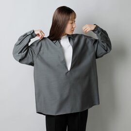 Graphpaper｜ウール スキッパー シャツ “Wool Cupro Skipper Shirt” gu241-50075-ms