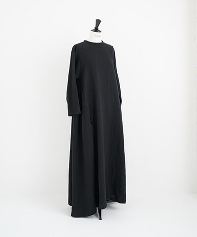 Mochi｜linen trapeze dress [ms22-op-04/black]