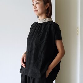 prit|60/1 フレンチリネン キャンバス クレリック スリーブレス プルオーバー P81627 プリット