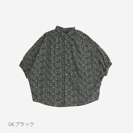 NARU｜(ナル) 60sローン花柄刺繍ターキーシャツ 654937
