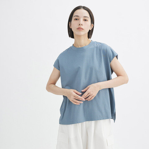 T.Tutie.|【先行予約】コットンソロナフレンチスリーブTシャツ 4月上旬発送 /接触冷感 カットソー インナー