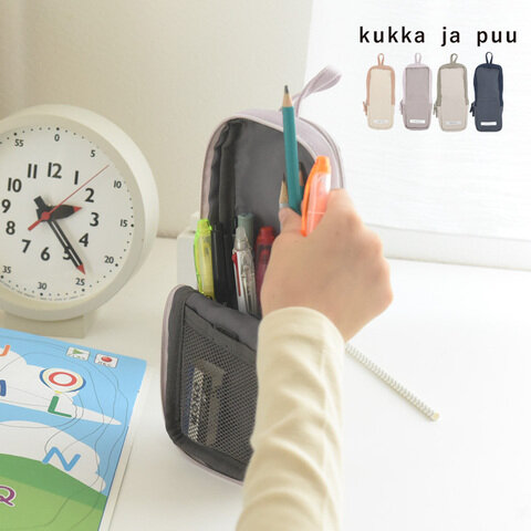 kukka ja puu｜ペン立てみたいに縦置きできる ペンケース 大容量 縦型 筆箱／クッカヤプー／クッカヤプー