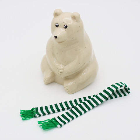 Polar Bear Money Box（with muffler 2023）/シロクマ貯金箱【母の日ギフト】