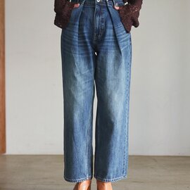 WHYTO.|タックデザイン デニムパンツ ジーンズ ボトムス tuck design denim WHT26FPT4075 ホワイト