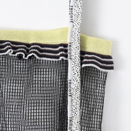 TRICOTE｜FRILL KNIT TOTE BAG フリルニットバッグ   （メッシュ）