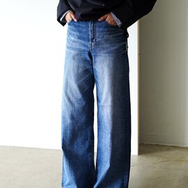 YANUK|ワイドフレア ヴィンテージ風加工 デニム パンツ ワイドパンツ Wide Flare CVL 57153381 ヤヌーク