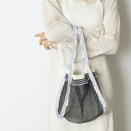 TRICOTE｜FRILL KNIT TOTE BAG フリルニットバッグ   （メッシュ）