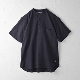 sisam｜ユニセックス　スタンドカラーシャツ スラブ