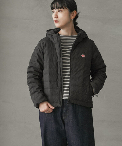 DANTON|ウールライク ミドルダウンフードジャケット レディース アウター dt-a0186pwl